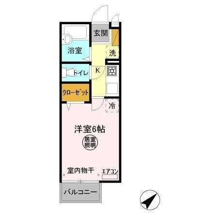 ベルデュール 211号室 間取り