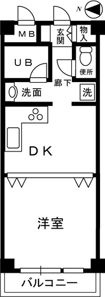 イズミタダマンション 101号室 間取り