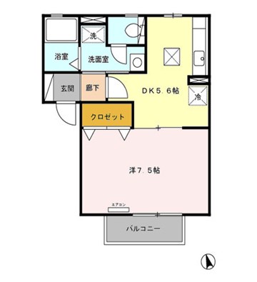 エムロードⅡ 103号室 間取り