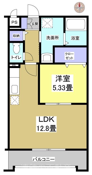 ゼフィールⅢ 102号室 間取り