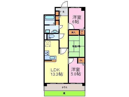 Vigo aisyo 常滑 103号室 間取り