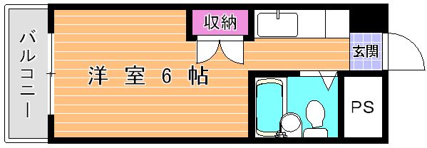 ビブレ西小倉Ｂ館 806号室 間取り