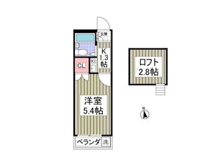サンライズＡ 206号室 間取り