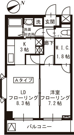 クール高田  508号室 間取り