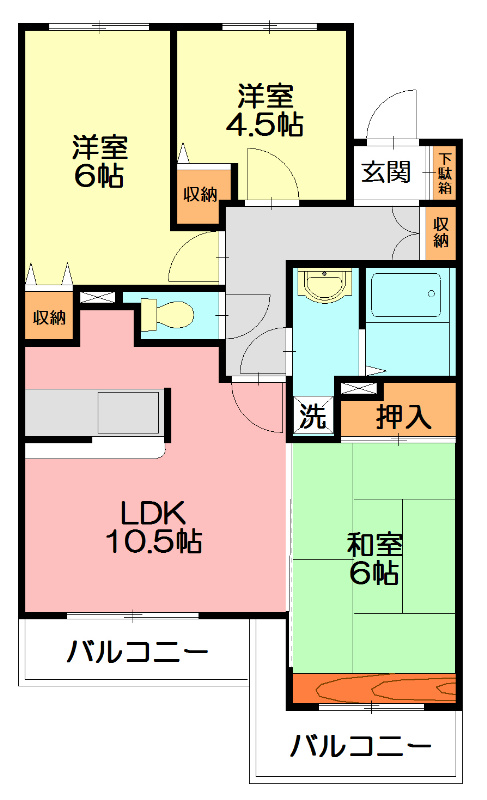 ヴェール戸塚 202号室 間取り