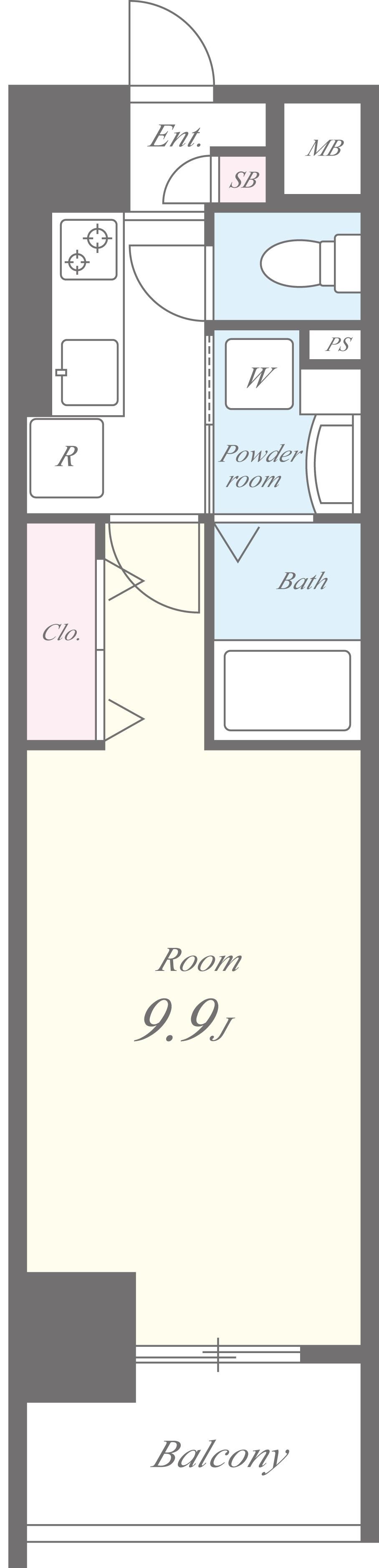 ｴｽﾎﾟｱｰﾙ二葉 間取り図