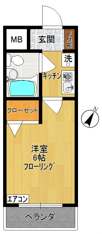 リンドウマンション若葉台 210号室 間取り