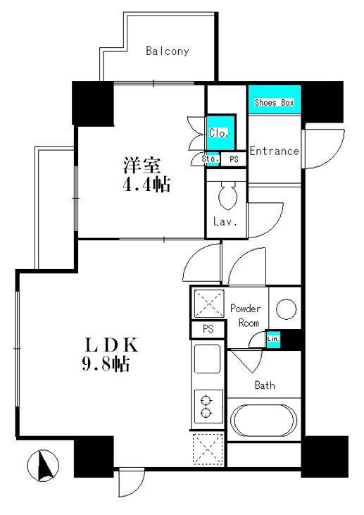 コートリヴィエール東六郷 間取り図