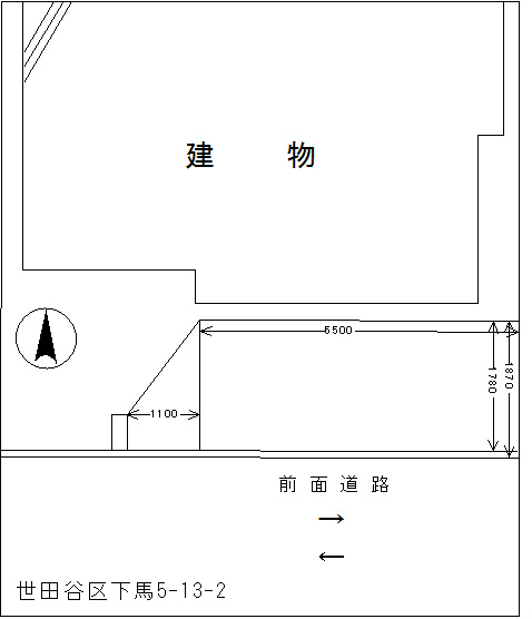 下馬５丁目ム－ンライト駐車場 01号室 間取り