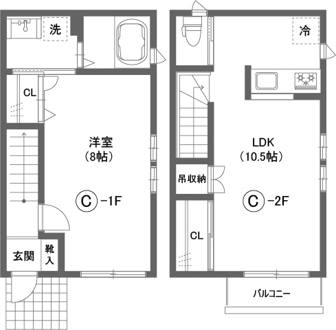 CoColeaf世田谷砧 C号室 間取り