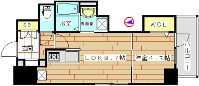 Ｄ&rsquo;ＴＯＷＥＲ城北 605号室 間取り