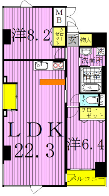 グリーンヒルズ 705号室 間取り