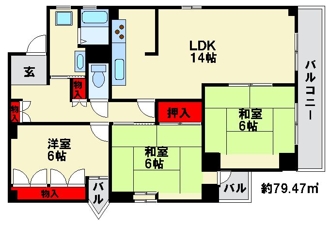 ガーデンハウスけしノ実 Ｃ-4号室 間取り