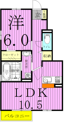 グランシャリオB 101号室 間取り