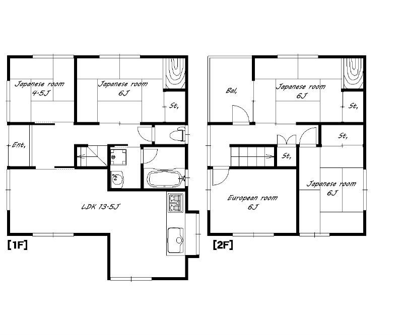 魚住町清水貸家 間取り図