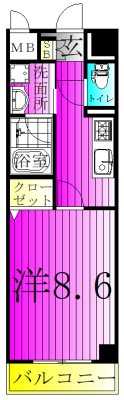 K・ブローテ・柏の葉Ａ 605号室 間取り