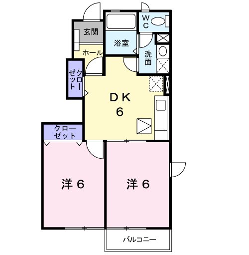 エーデルⅢ（中新宿） 101号室 間取り