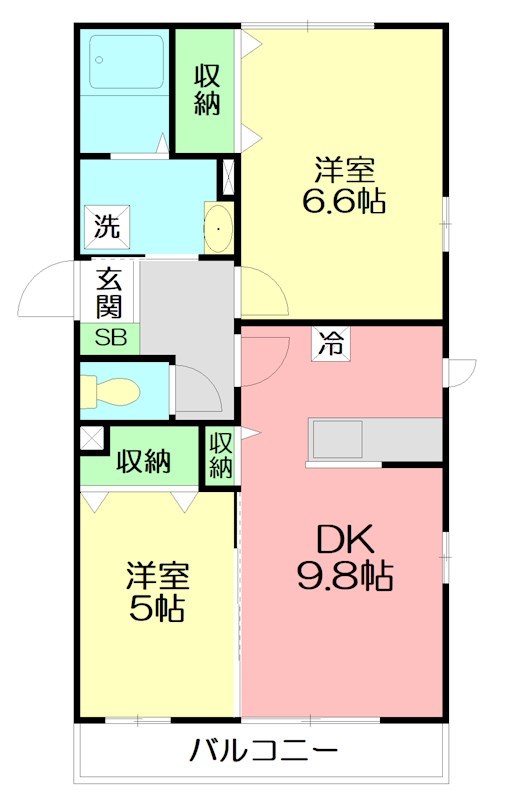 ヴェルコート 201号室 間取り