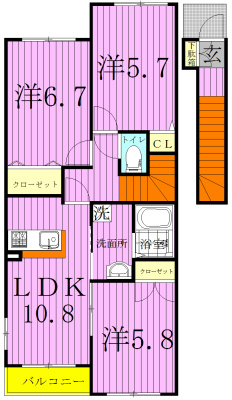 ラ・ルーチェ 205号室 間取り