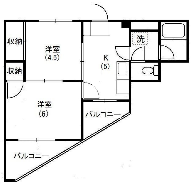 サンハイツ妻田 301号室 間取り