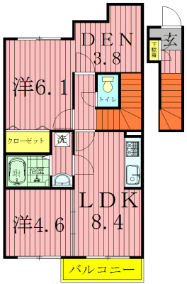 アジュールＡ 203号室 間取り