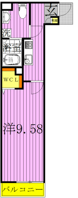グリシーナ柏 204号室 間取り