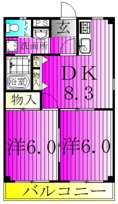 グラン・シャリオ 101号室 間取り