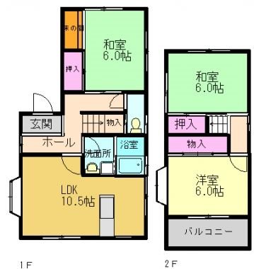 尾上吉川邸 間取り図