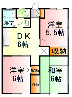 山口ハイツ5 2A号室 間取り