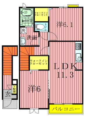 ジェントリー 204号室 間取り
