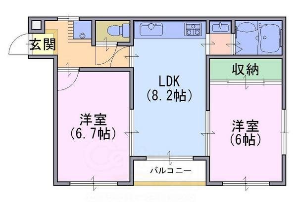 ベルエール長法寺 間取り