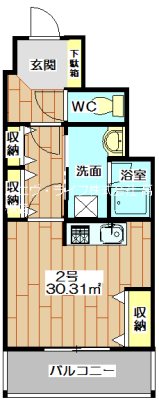 協同レジデンス摂津富田 302号室 間取り