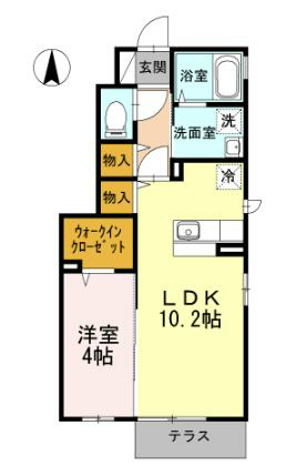 ドルチェ高座渋谷  101号室 間取り