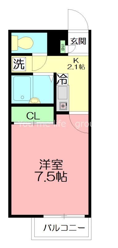 ルピナス湘南 204号室 間取り