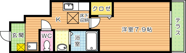 シャトレーヌⅡ 106号室 間取り