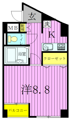 セナリオフォルム柏 203号室 間取り