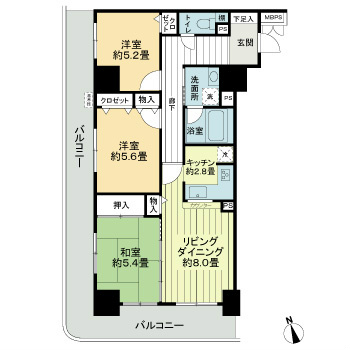 704号室 間取り