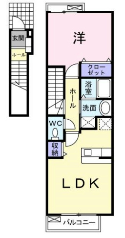 ベルグラース 201号室 間取り