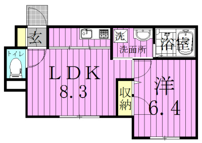 Maison de claro 103号室 間取り