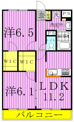 シャルマンフラットリヴァーⅠ 102号室 間取り