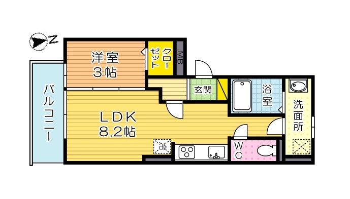 シトラスコートぶんごばし 203号室 間取り