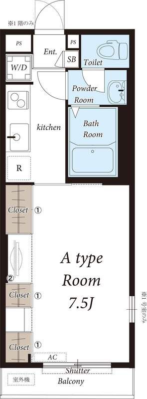 リブリ・鎌倉材木座 203号室 間取り