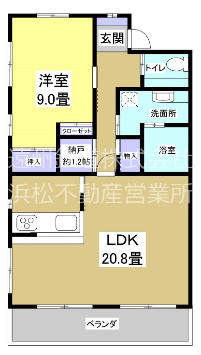 シエスタ海老塚 201号室 間取り