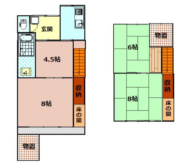 菊川貸家 間取り