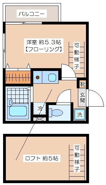 ニューキャスル笹塚北 ２０１号室 間取り