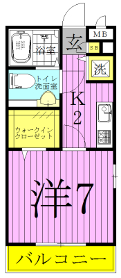 エヴァー 303号室 間取り