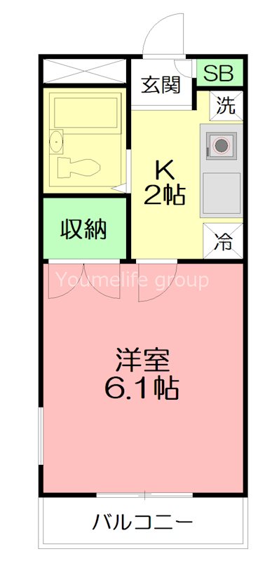 パレス小澤弐番館 101号室 間取り