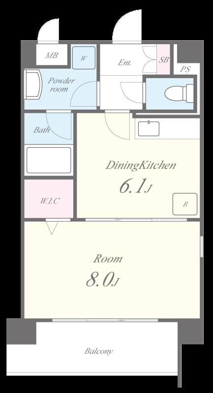 ビヤン北八代 間取り図