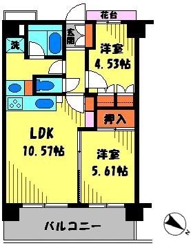 PIA TOWN 21 402号室 間取り