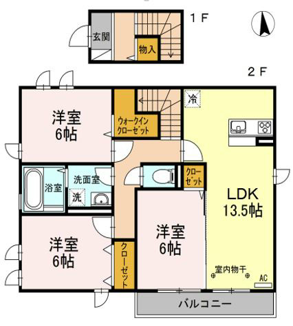 メゾンヴォー 203号室 間取り